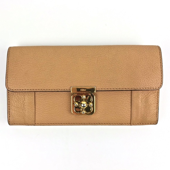 Chloe Handbags - {Chloé} 'Elsie' Long Leather Flap Wallet